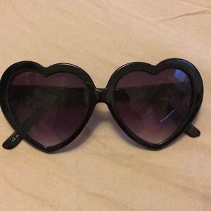 Heart shaped sun glasses